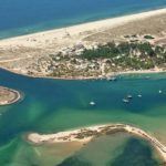 Tavira Island aerial view from the north