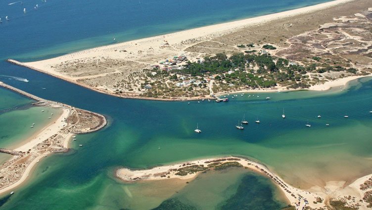 Portugal Tavira Island aerial view from the north